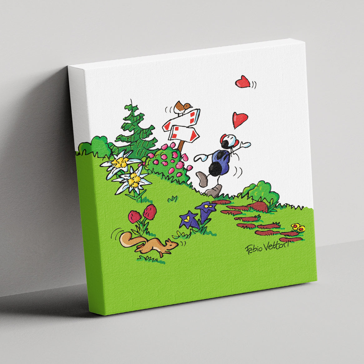 Canvas "Flowers of the Dolomites"