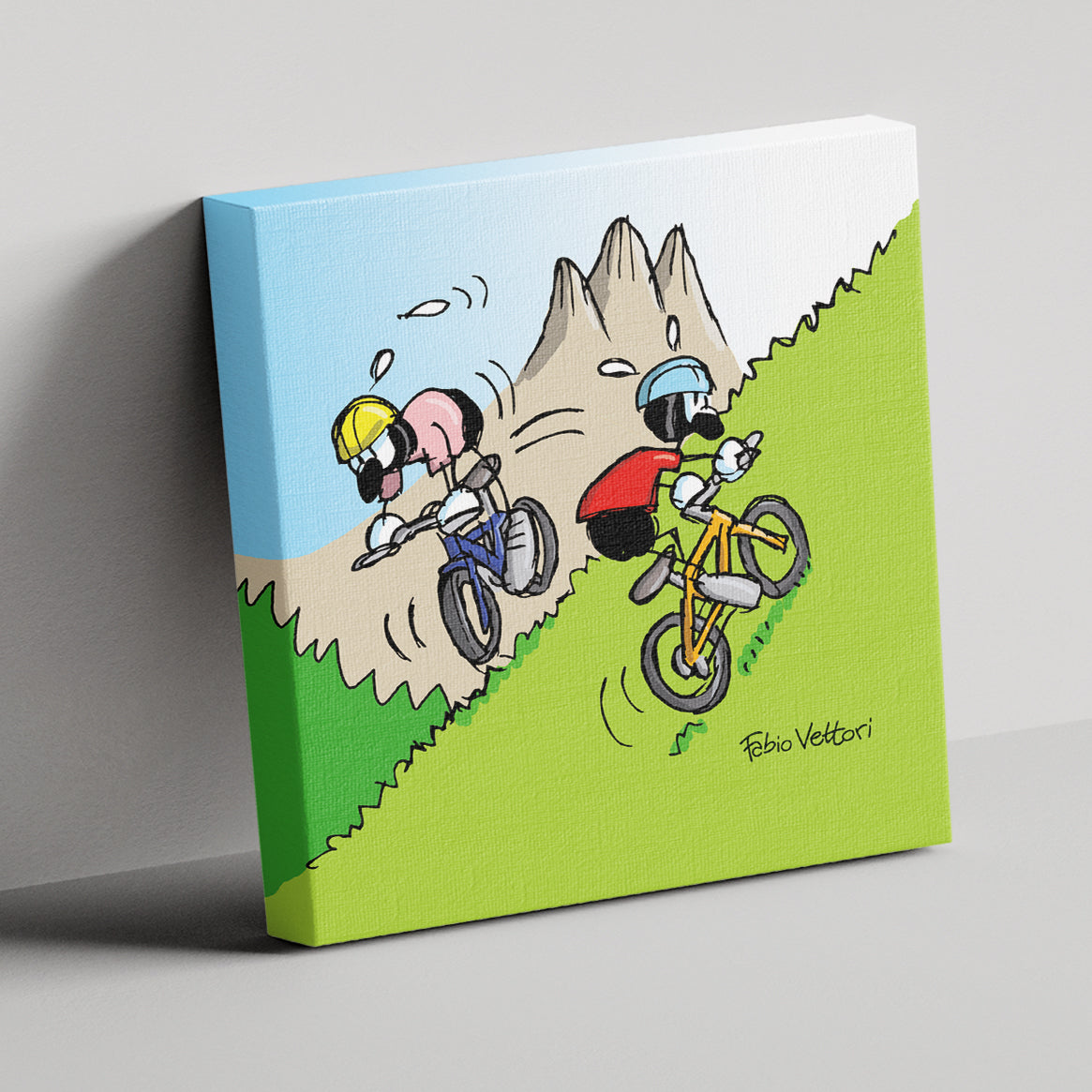 Tela "Mountain Bike" 20x20 cm