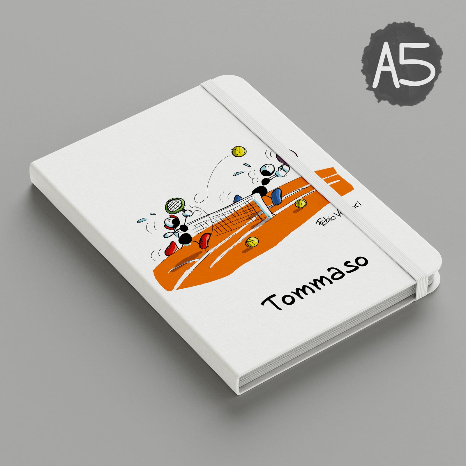 Personalized notebook with "Tennis" theme