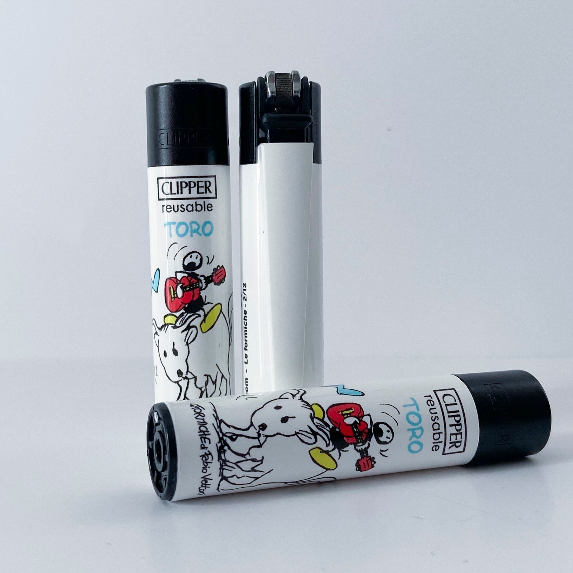 Accendino CLIPPER serie limitata Zodiaco by Fabio Vettori Soggetto "Toro"