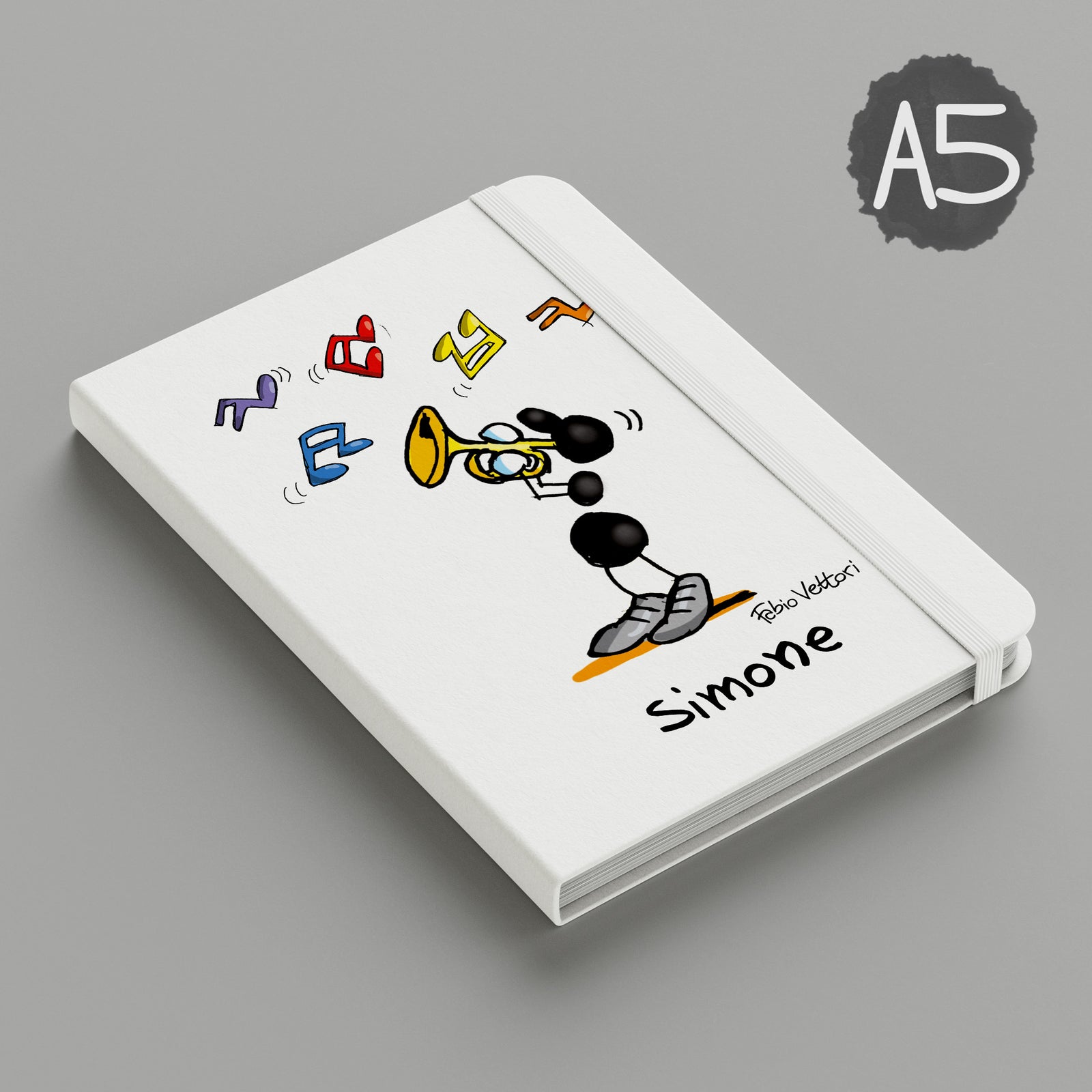 Personalized notebook with "Harp" theme