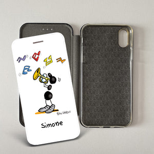 Artistic cover for Smartphone Personalized "Police" subject, model with "book" opening