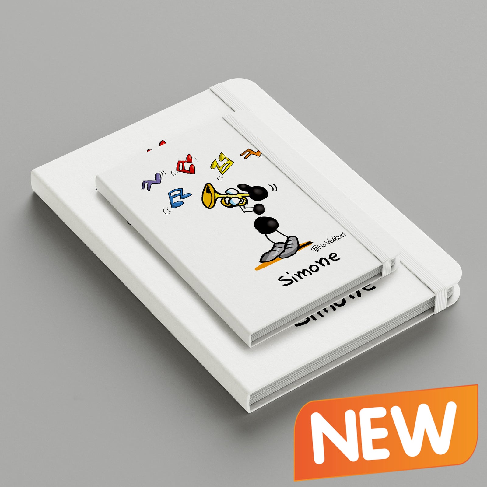 Personalized notebook with "Harp" theme