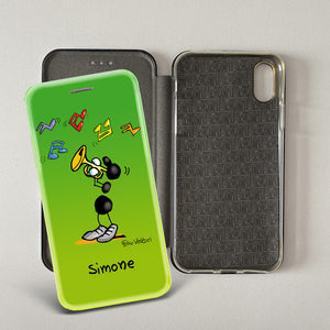 Artistic cover for Smartphone Personalized "Police" subject, model with "book" opening