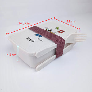 Scatola Porta Pranzo con Fascia Porta Posate Personalizzata soggetto "Trombone"