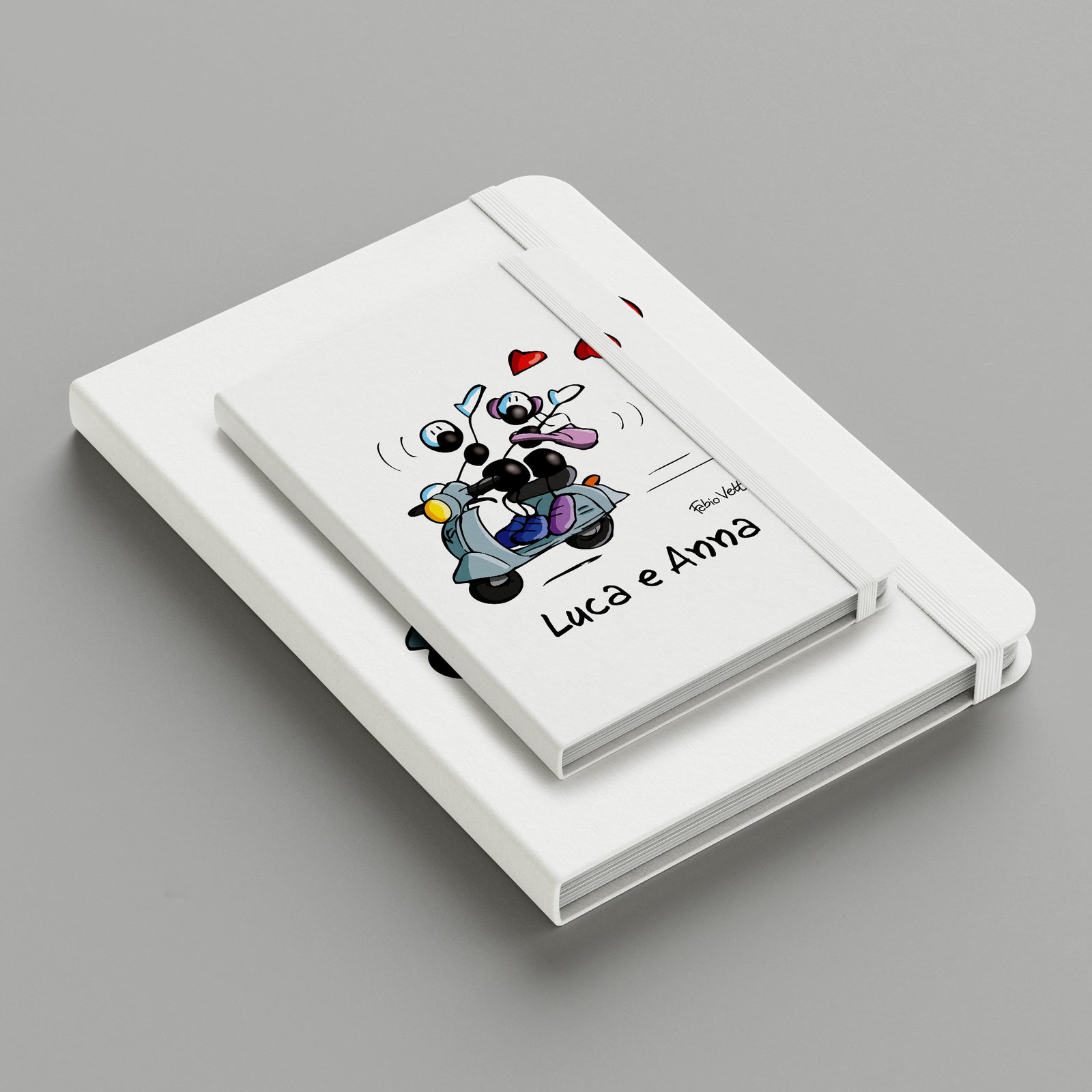 Personalized notebook with "Vespa" theme