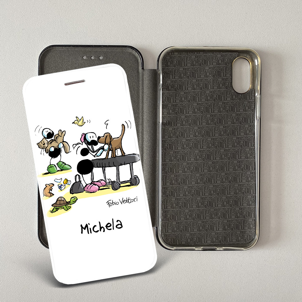 Artistic cover for Smartphone Personalized "Police" subject, model with "book" opening