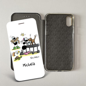 Artistic cover for Smartphone Personalized "Police" subject, model with "book" opening