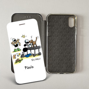 Artistic cover for Smartphone Personalized "Police" subject, model with "book" opening