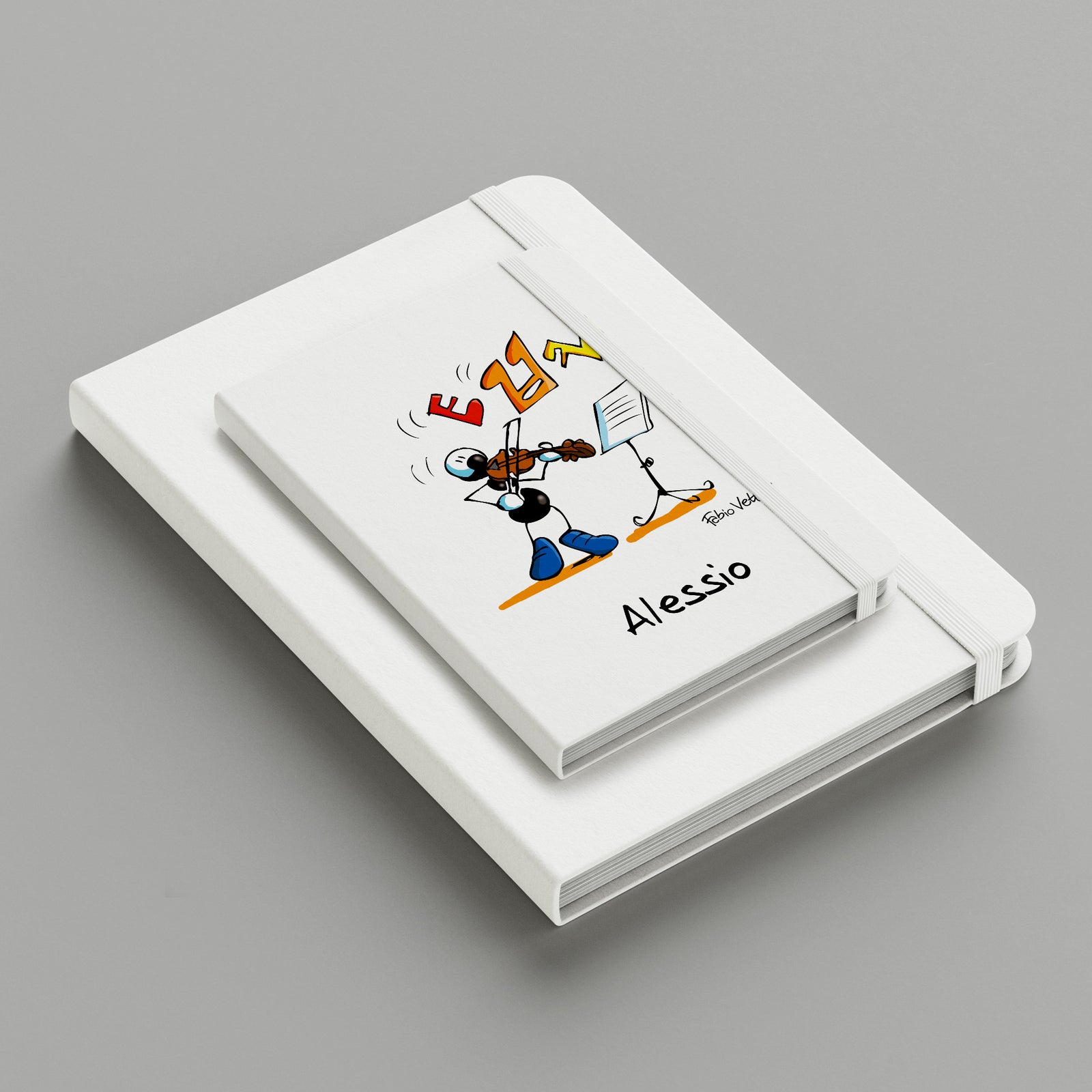 Personalized notebook with "Violinist" theme