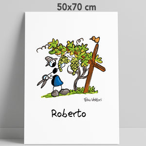 Stampa su poster personalizzata soggetto "Viticotori"