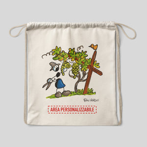 Personalized cotton backpack bag with "Winegrowers" theme