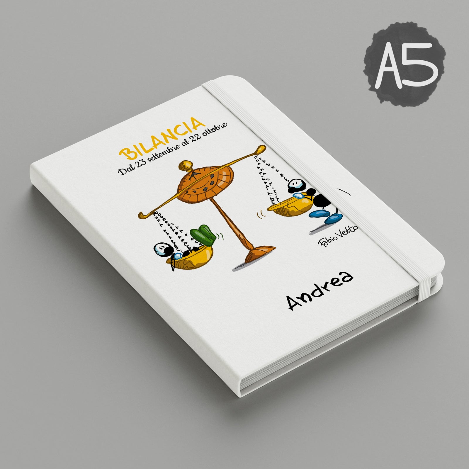 Personalized notebook with the subject "Zodiac - Libra"