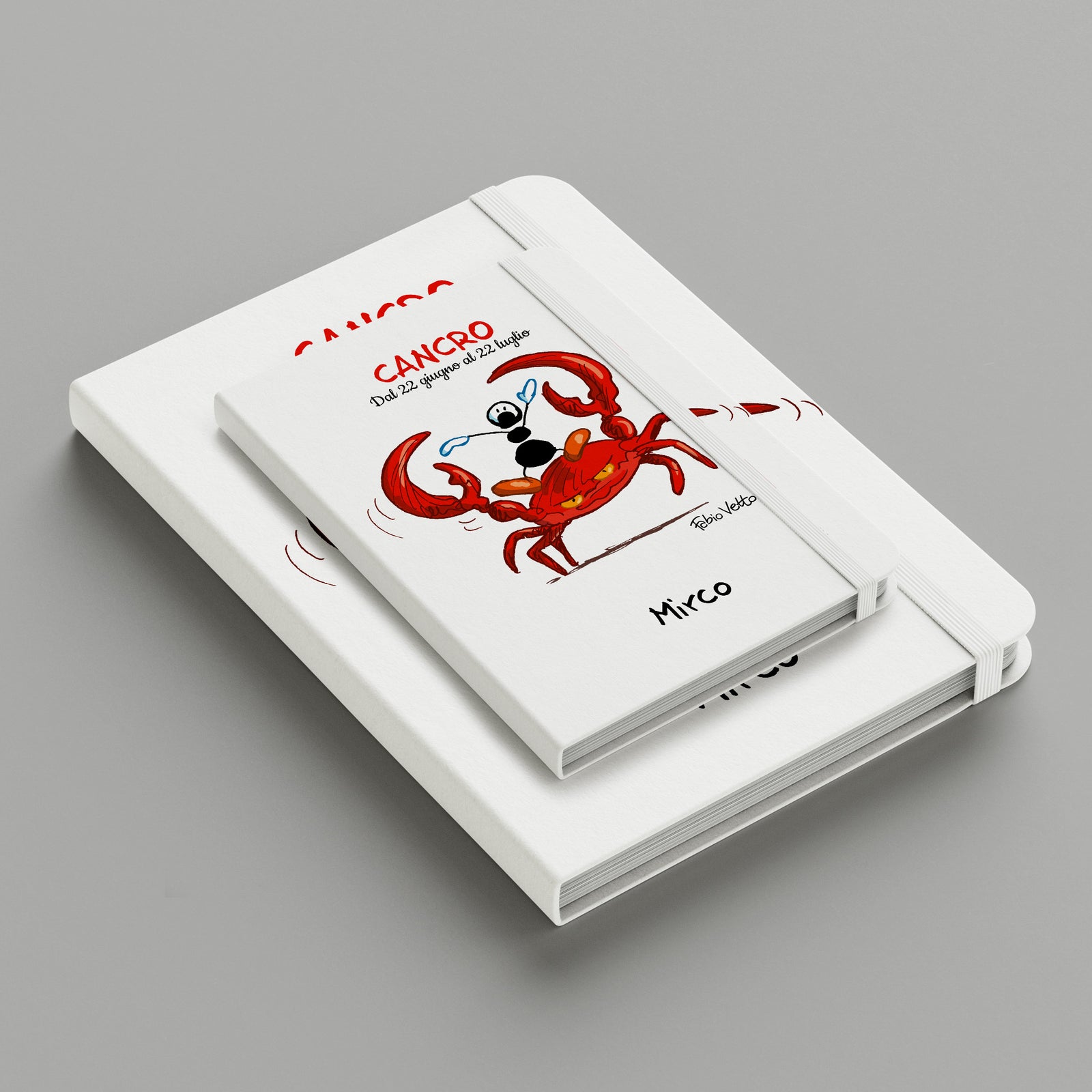 Personalized notebook with the subject "Zodiac - Cancer"