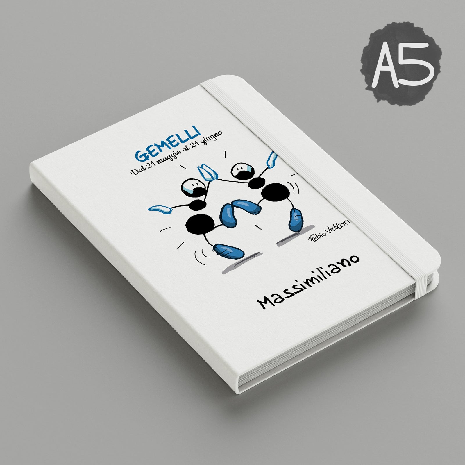 Personalized notebook with the subject "Zodiac - Gemini"