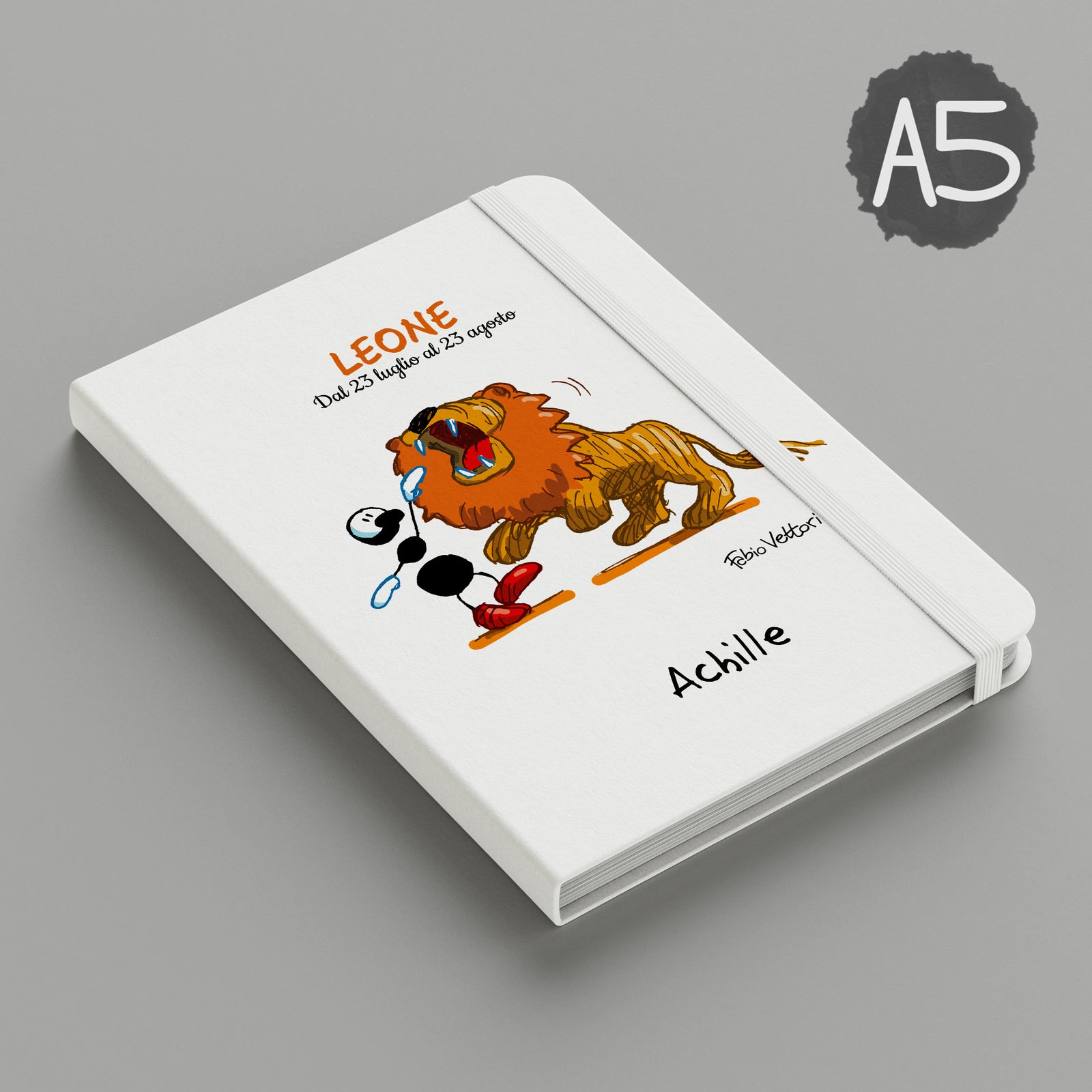 Personalized notebook with the subject "Zodiac - Leo"
