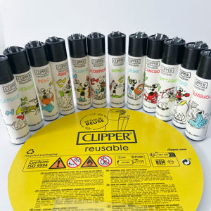 Accendino CLIPPER serie limitata Zodiaco by Fabio Vettori Soggetto "Toro"