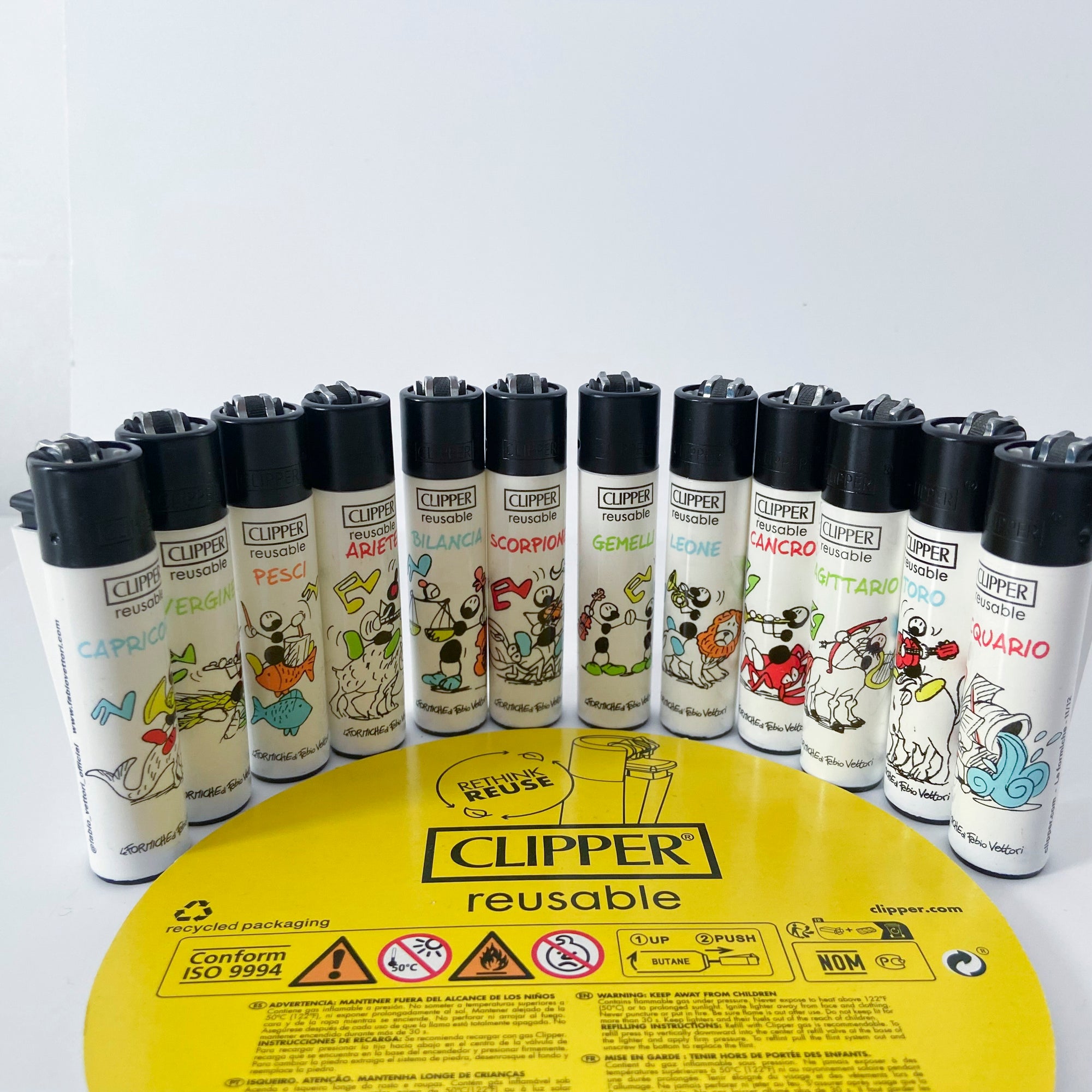 Accendino CLIPPER serie limitata Zodiaco by Fabio Vettori Soggetto "Vergine"