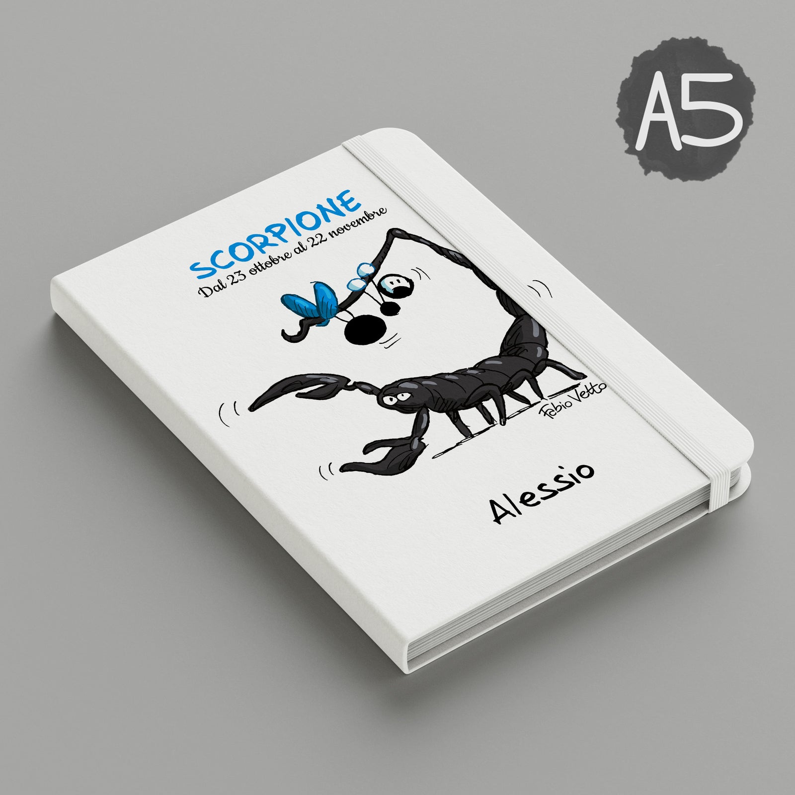 Personalized notebook with the subject "Zodiac - Scorpio"