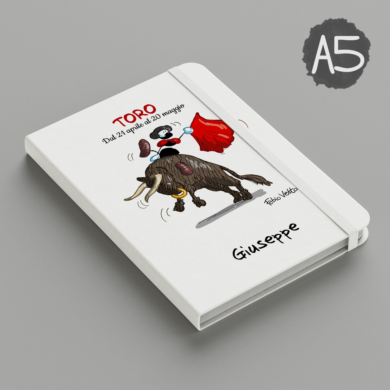 Personalized notebook with the subject "Zodiac - Taurus"