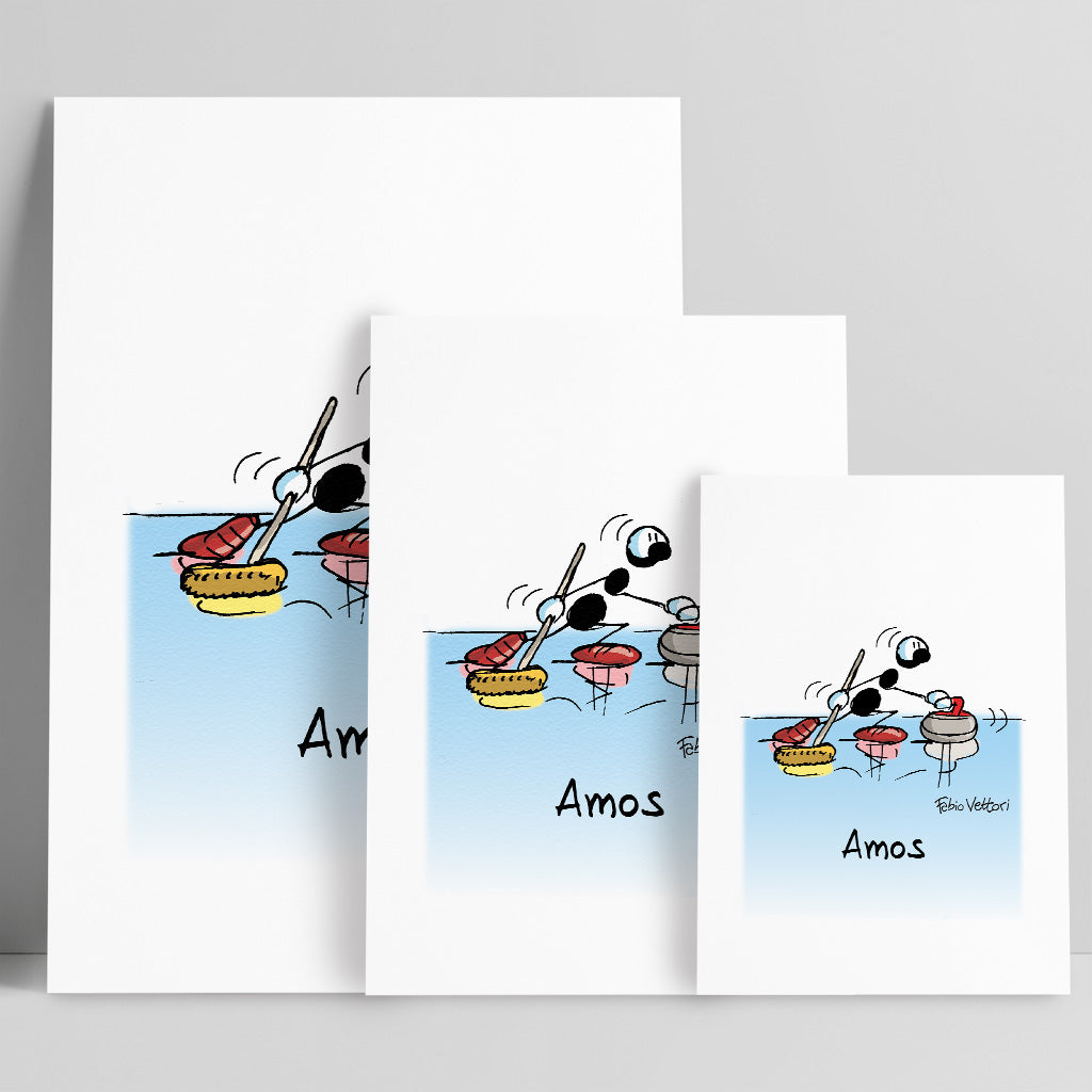 Personalized "Curling" poster print