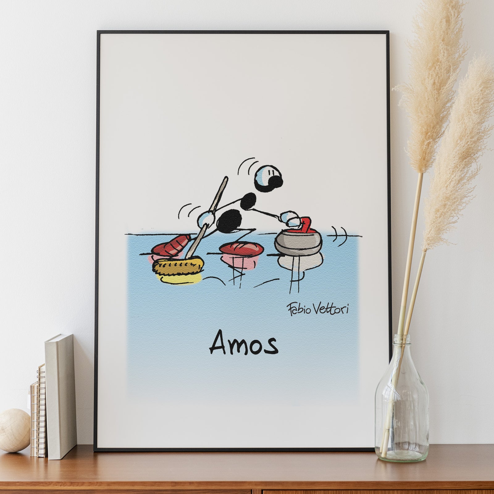 Personalized "Curling" poster print