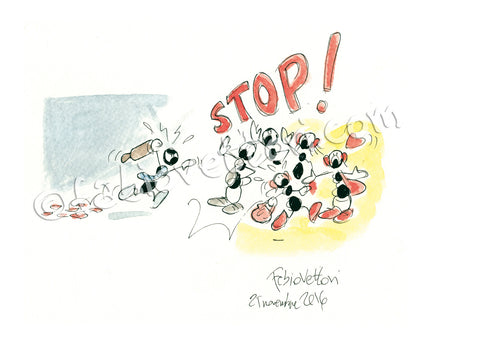 Disegno originale "Stop alla violenza sulle donne"