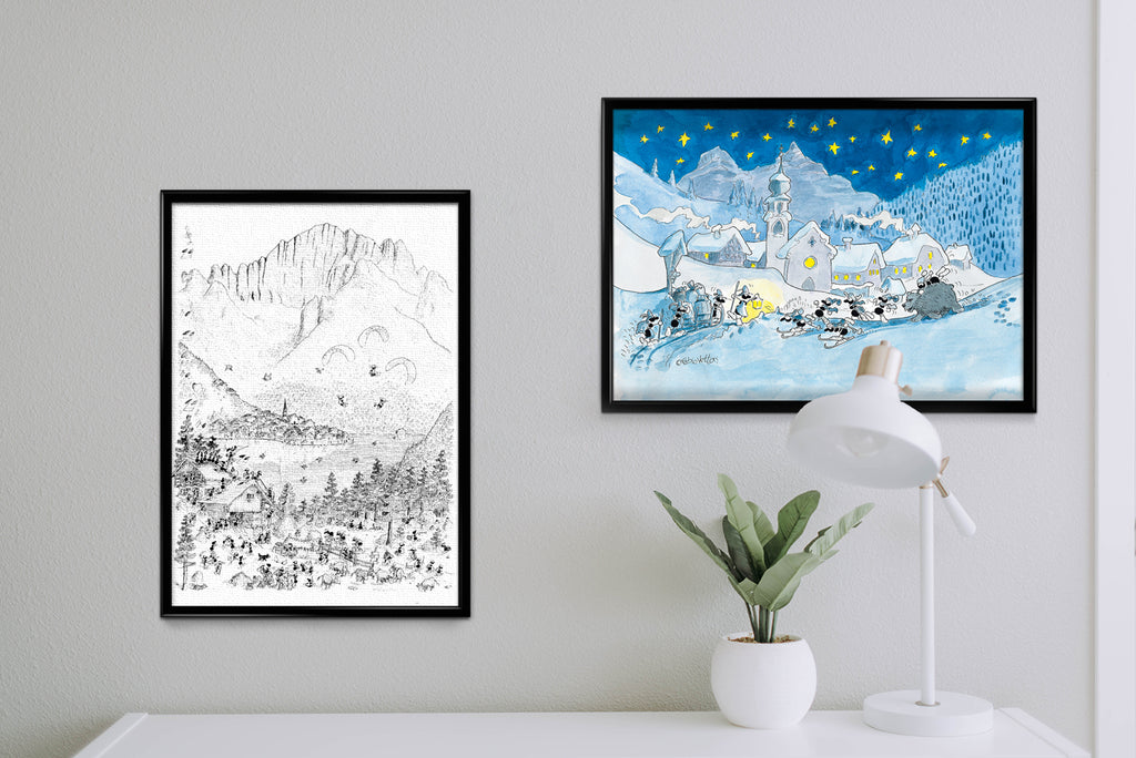 Poster "Montagna d'inverno" 35x50cm