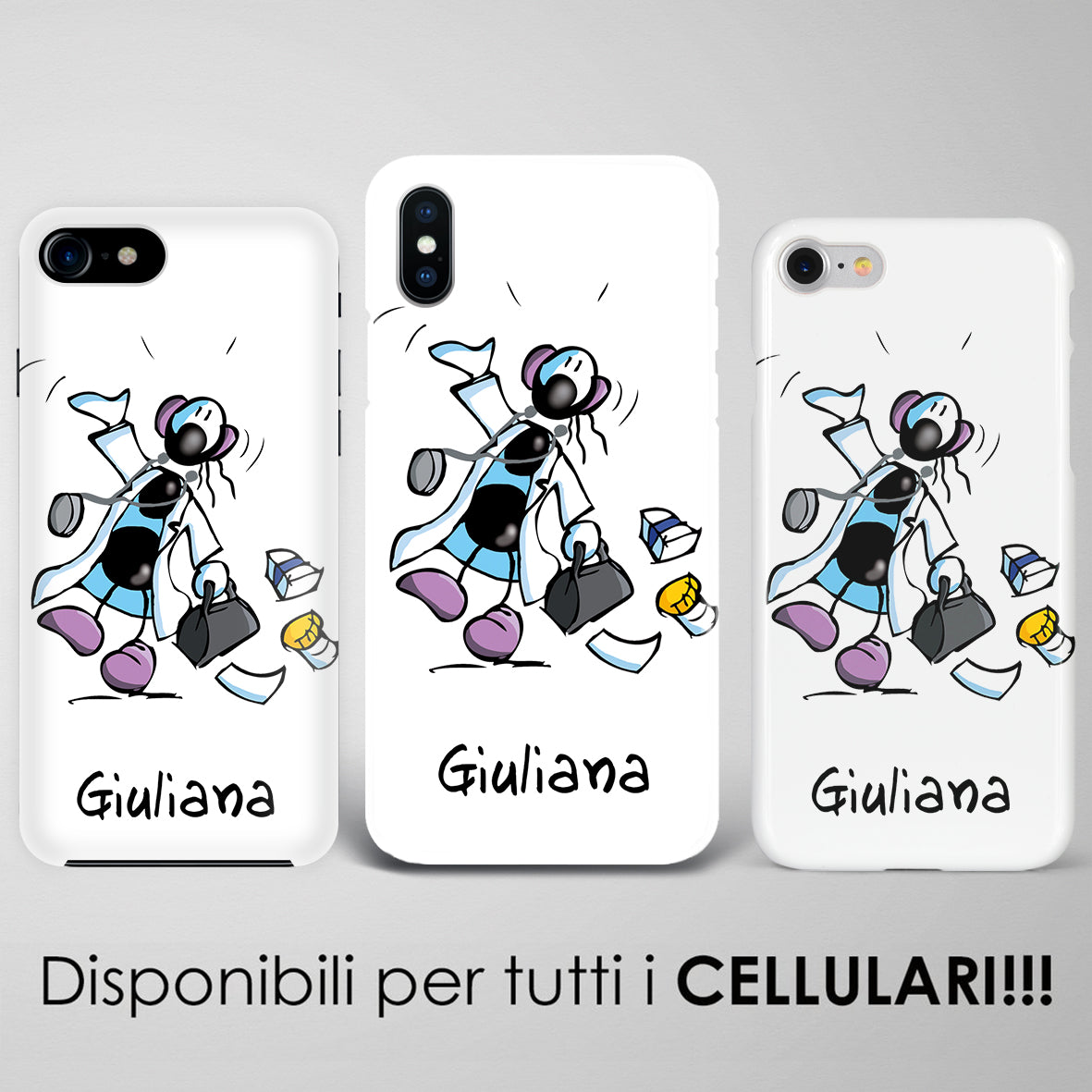 Cover artistica per Smartphone Personalizzata Dottoressa