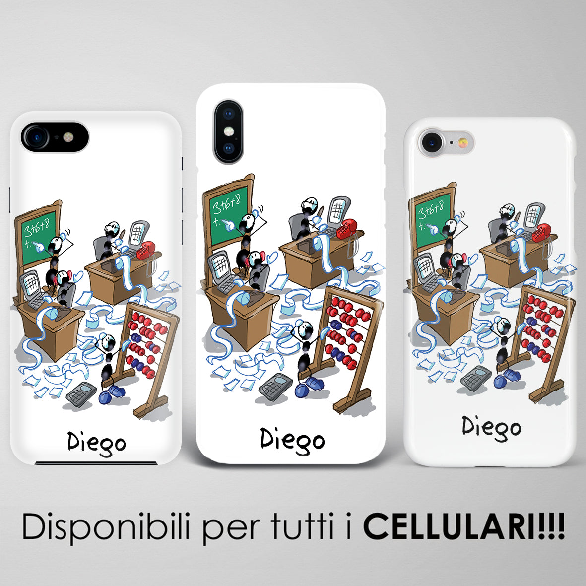 Cover artistica per Smartphone Personalizzata Matematico/a