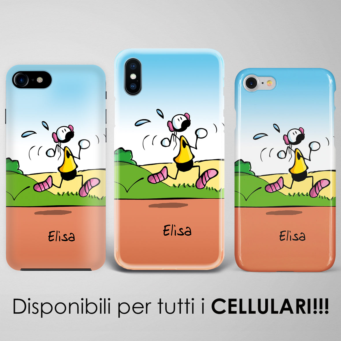Cover artistica per Smartphone Personalizzata Runner (femmina)