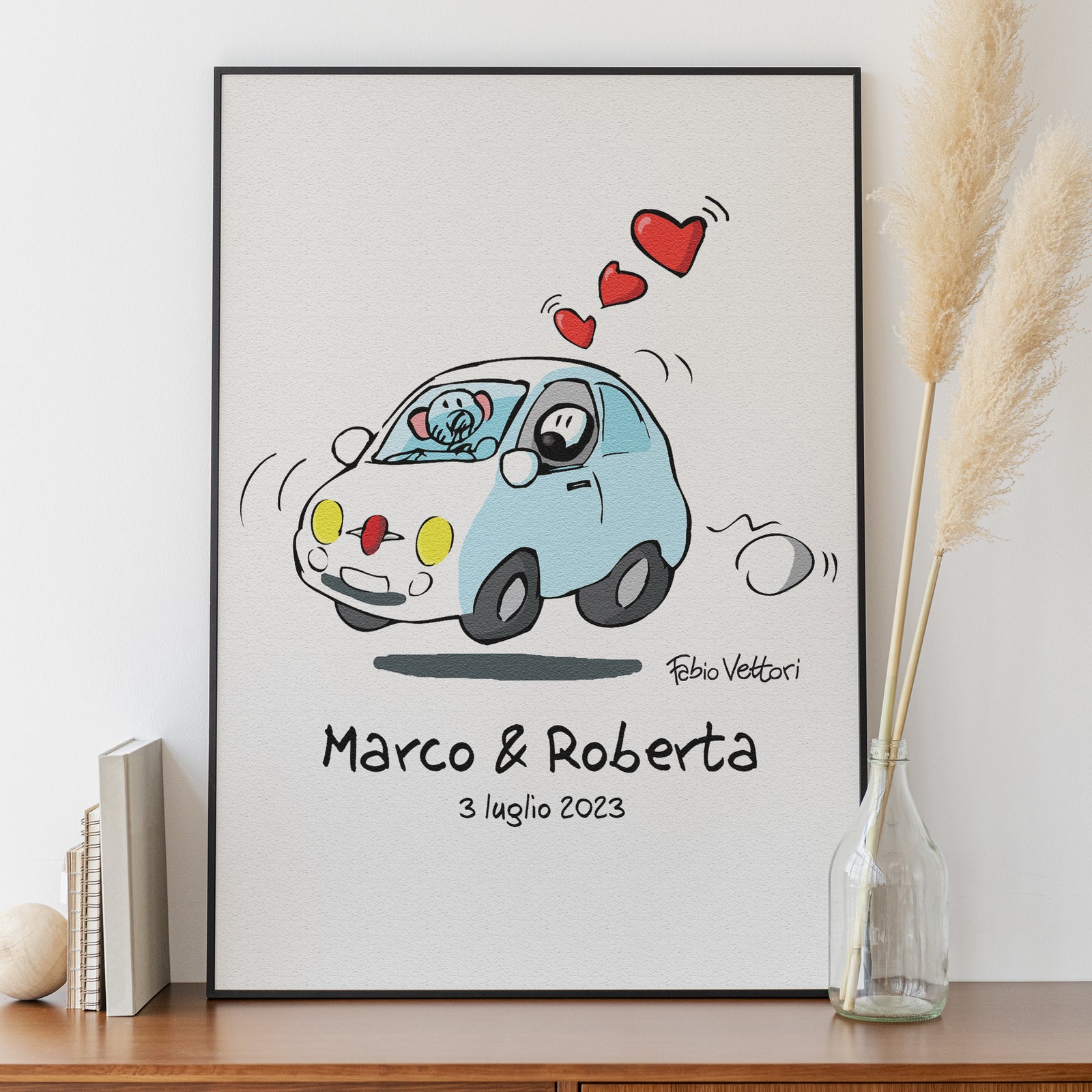 Personalized poster print with subject "500"