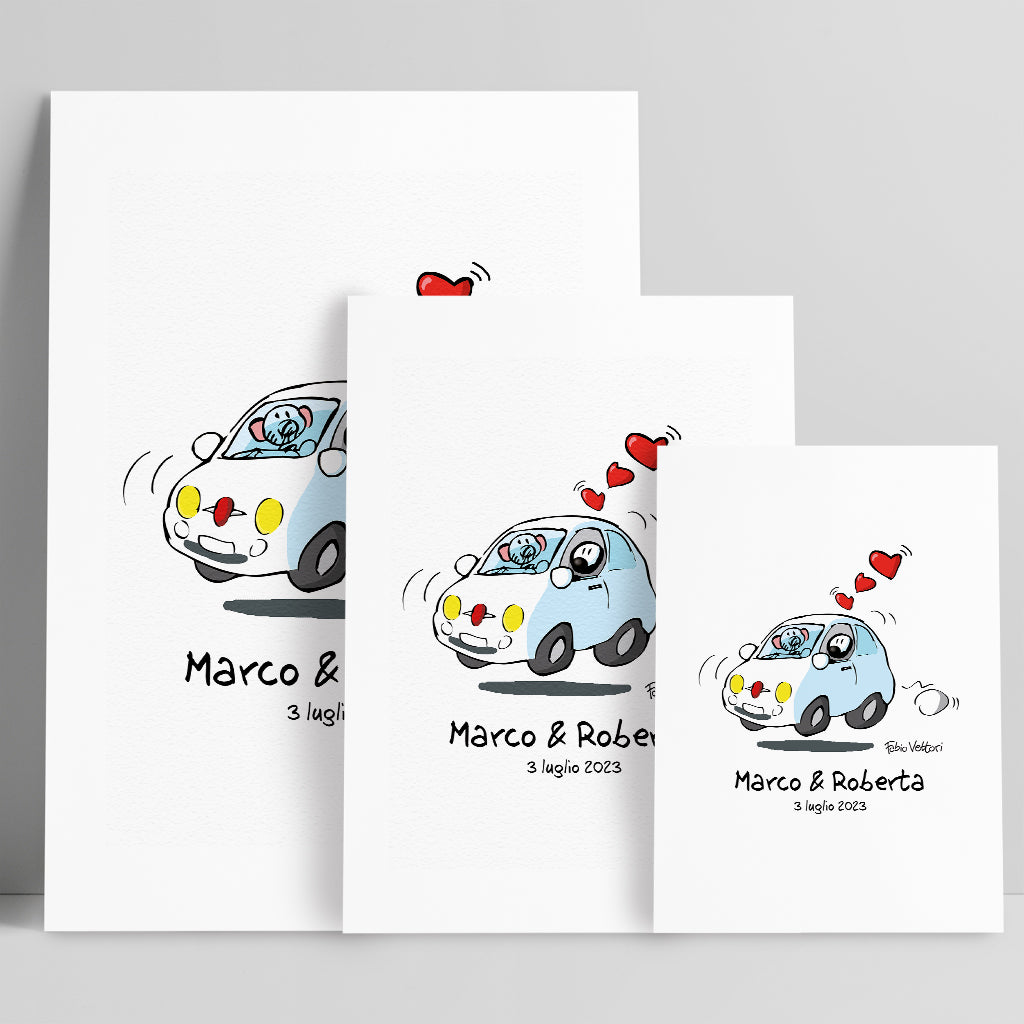 Personalized poster print with subject "500"