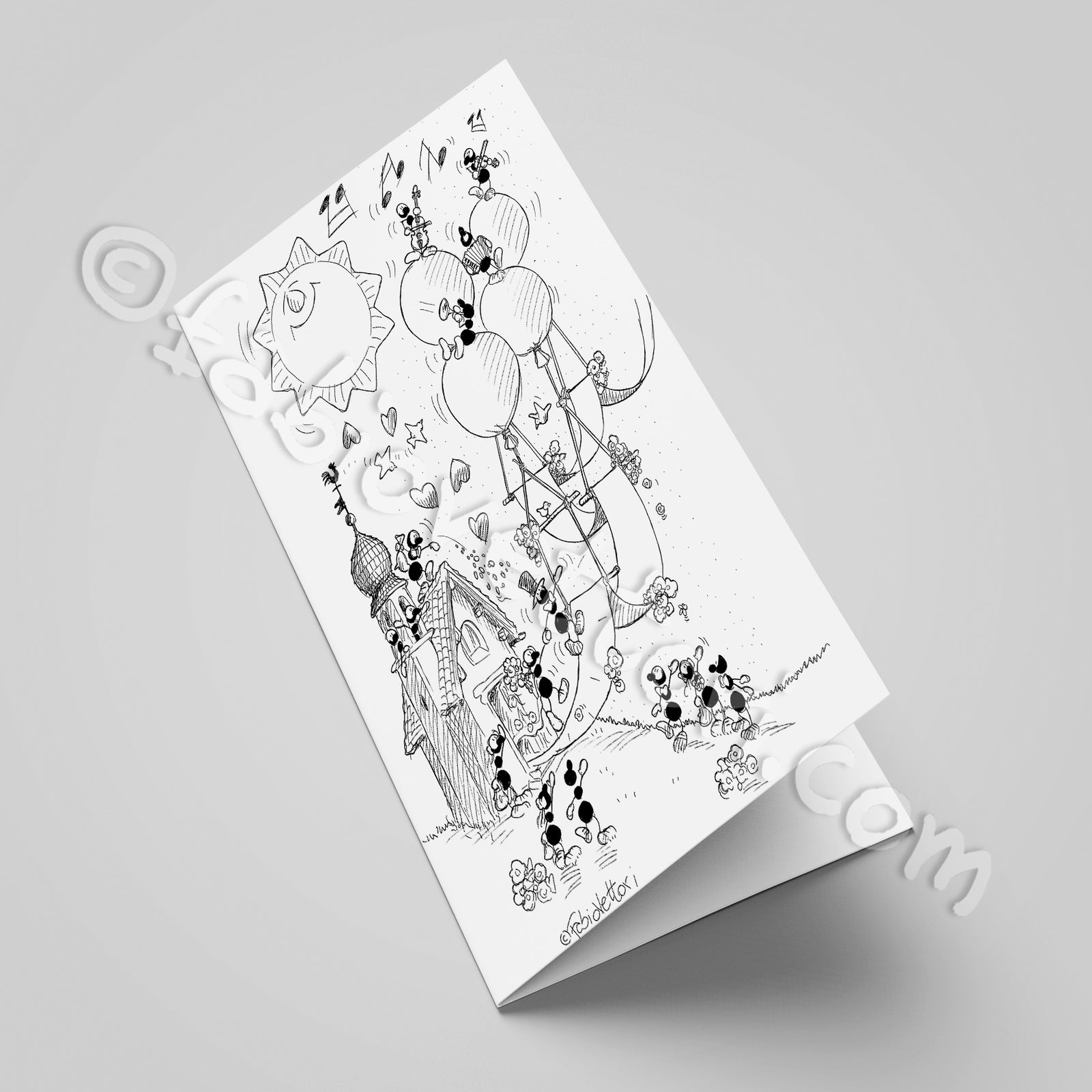 B/W Wedding Card (56A)