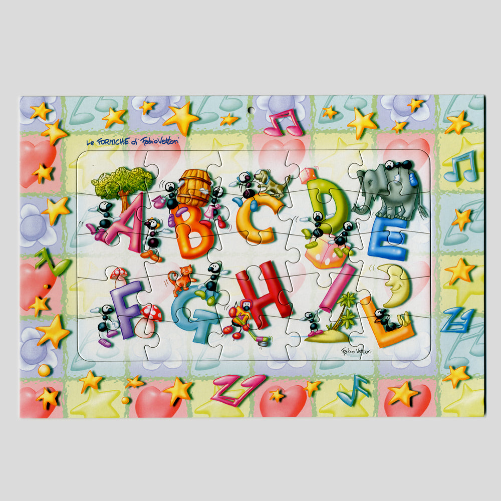 Puzzle bambino 25 pz. Alfabeto dalla A alla L