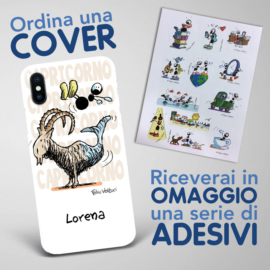 Cover artistica per Smartphone Personalizzata Capricorno