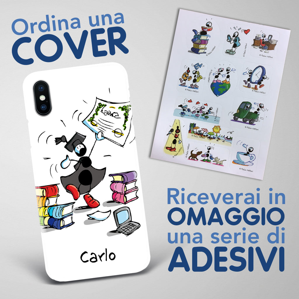 Cover artistica per Smartphone Personalizzata Laurea (Maschio)