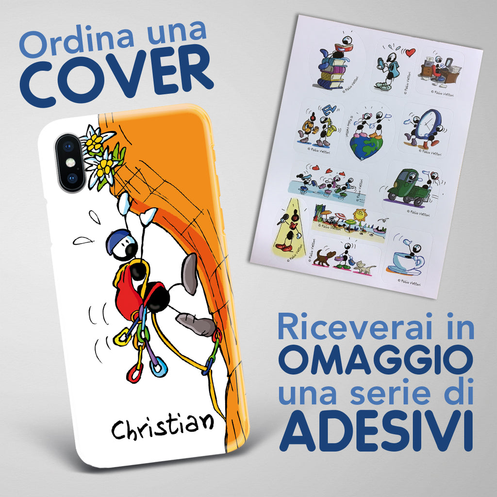 Cover artistica per Smartphone Personalizzata Rocciatore