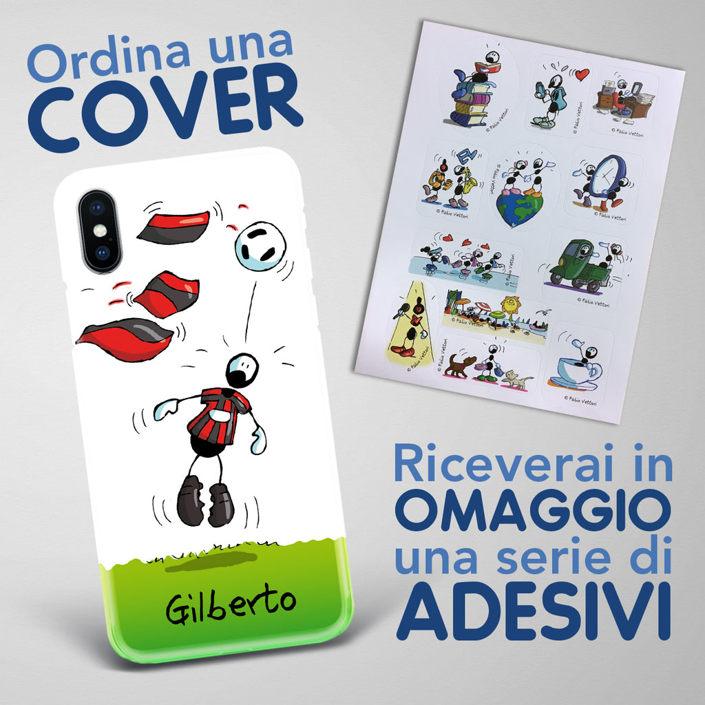 Cover artistica per Smartphone Personalizzata Rossonero