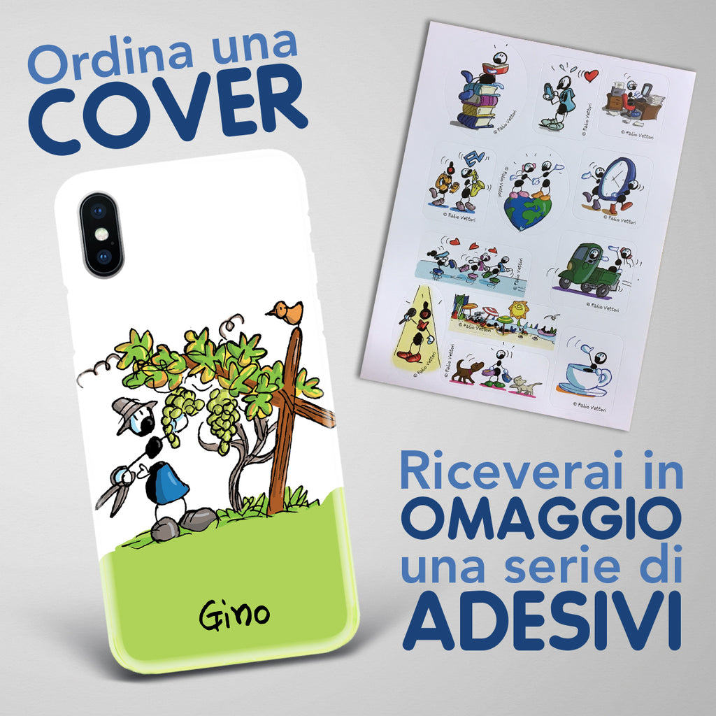 Cover artistica per Smartphone Personalizzata Viticoltore (Maschio)