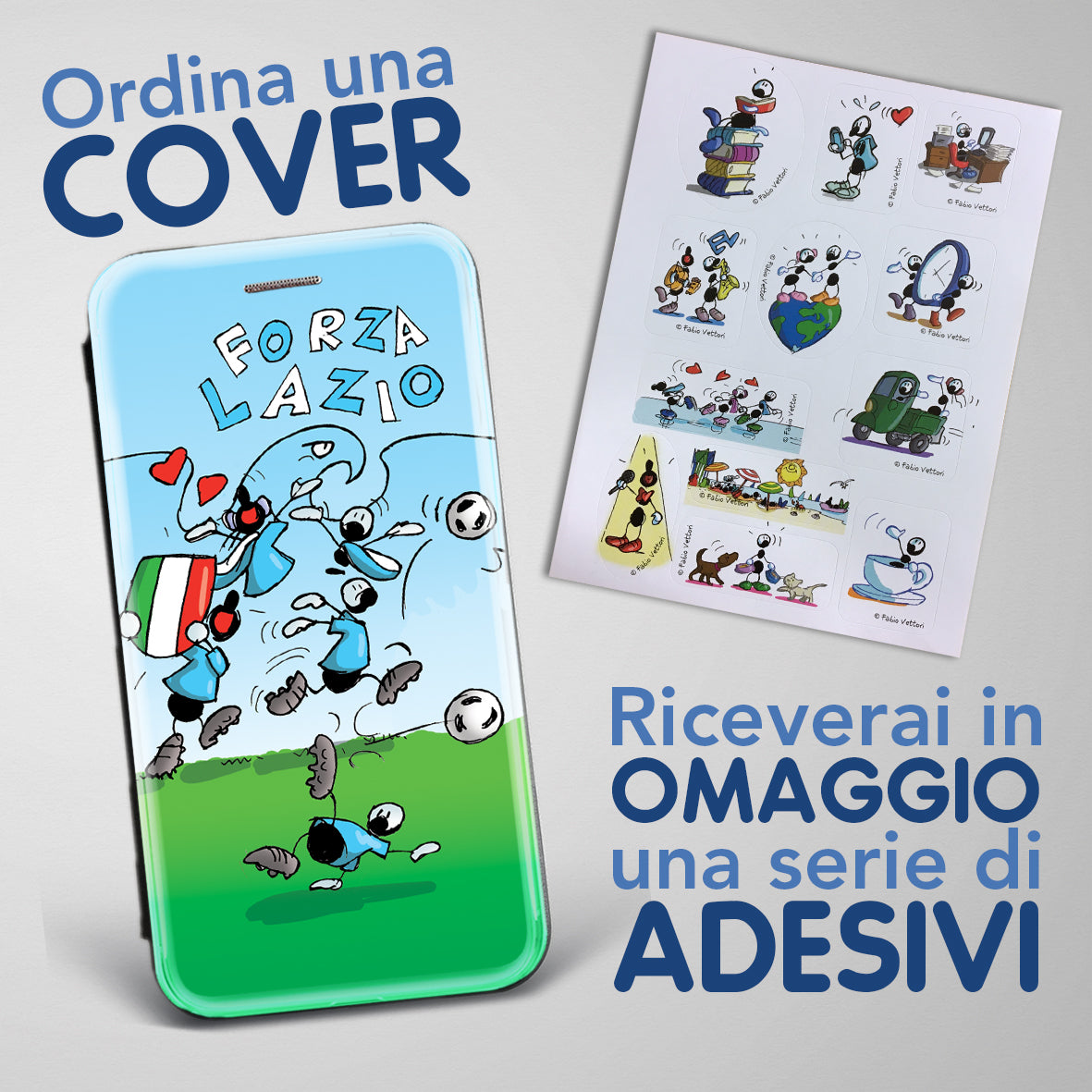 Artistic cover for Smartphone subject "Forza Lazio" model with "Book" opening