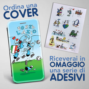 Artistic cover for Smartphone subject "Forza Lazio" model with "Book" opening
