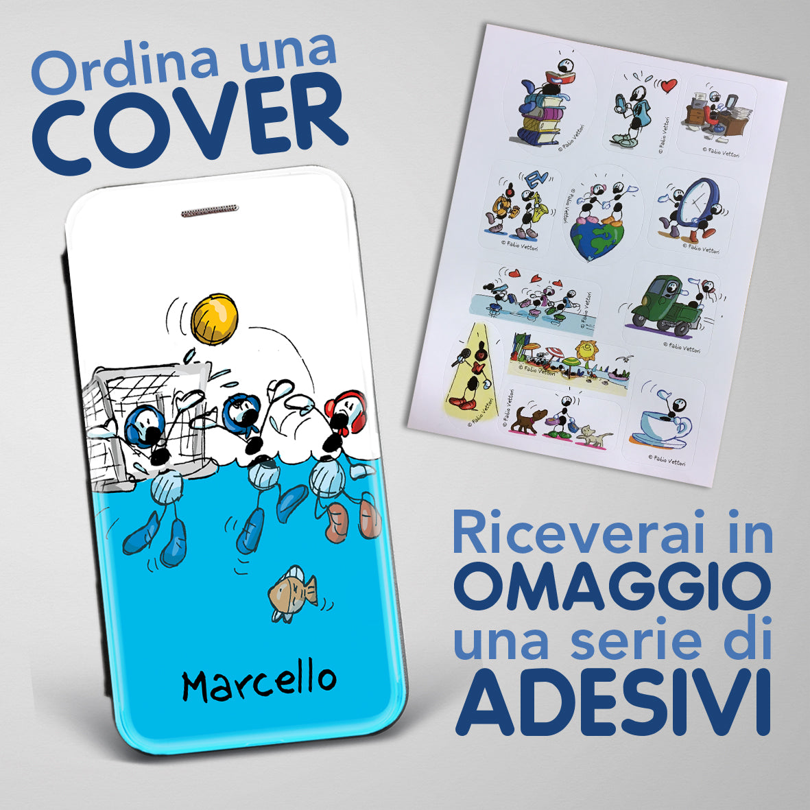 Customized artistic cover for Smartphone subject "Water Polo" model with "Book" opening