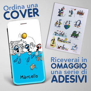 Customized artistic cover for Smartphone subject "Water Polo" model with "Book" opening