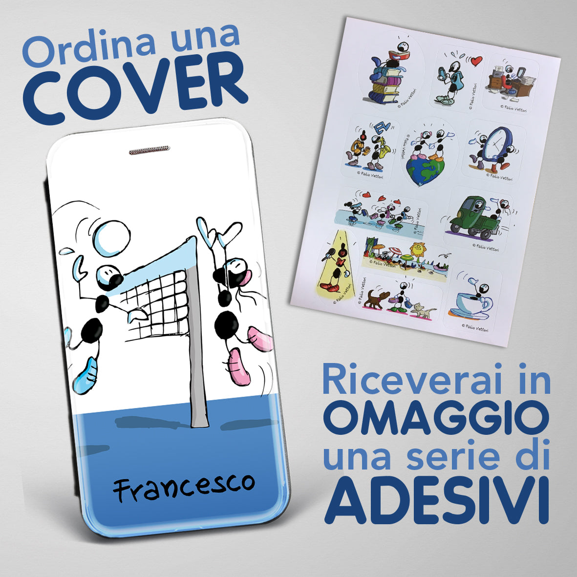 Cover artistica per Smartphone Personalizzata soggetto "Pallavolo" modello con apertura "a Libro"