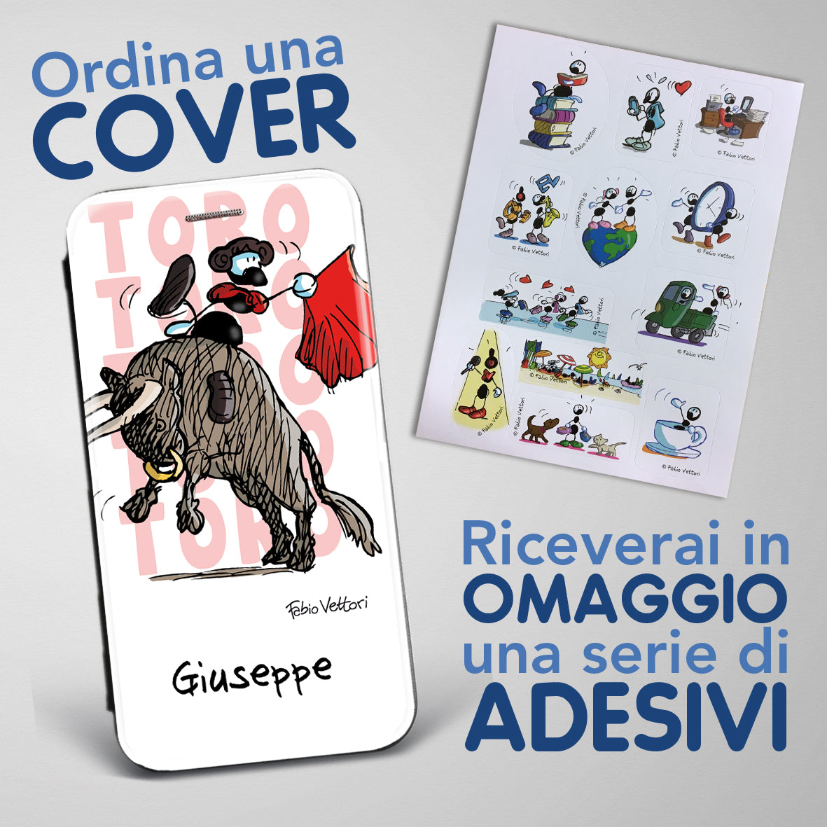 Customized artistic cover for Smartphone subject "Bull" model with "Book" opening