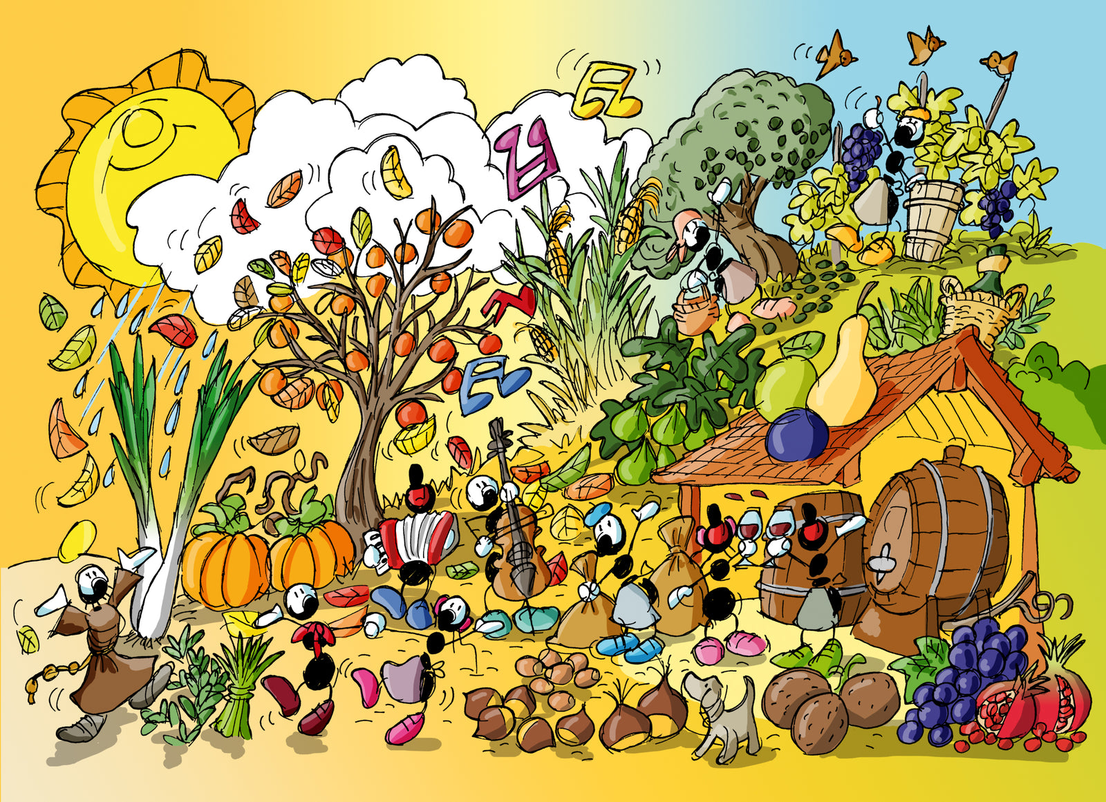 Child puzzle 96 pcs. "Fall"