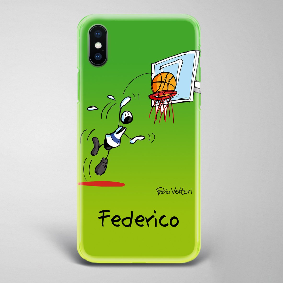 Custodia Per IPhone X/XS A Tema Basket - Design Sportivo, Protettiva E Stilosa
