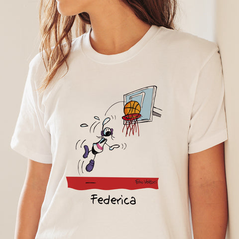 T-Shirt Personalizzata "Basket (Femmina)"