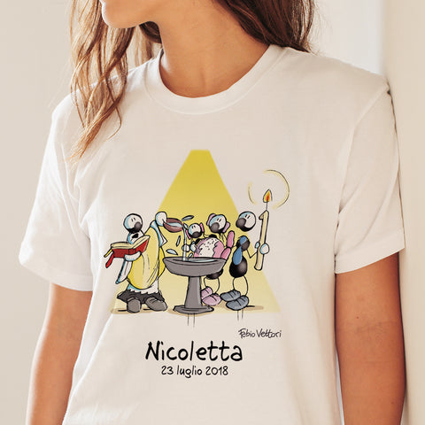 T-shirt Personalizzata soggetto Battesimo femmina